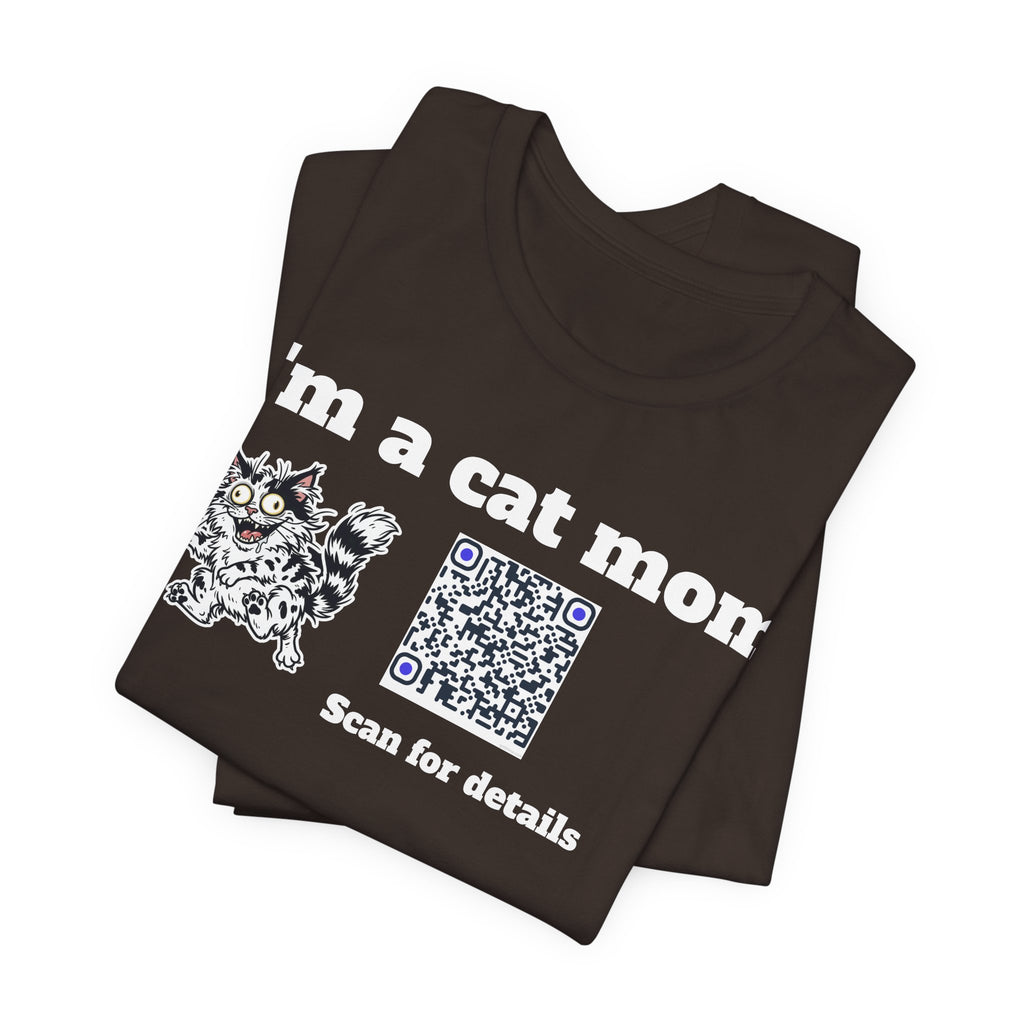I'm a cat mom QR code shirt