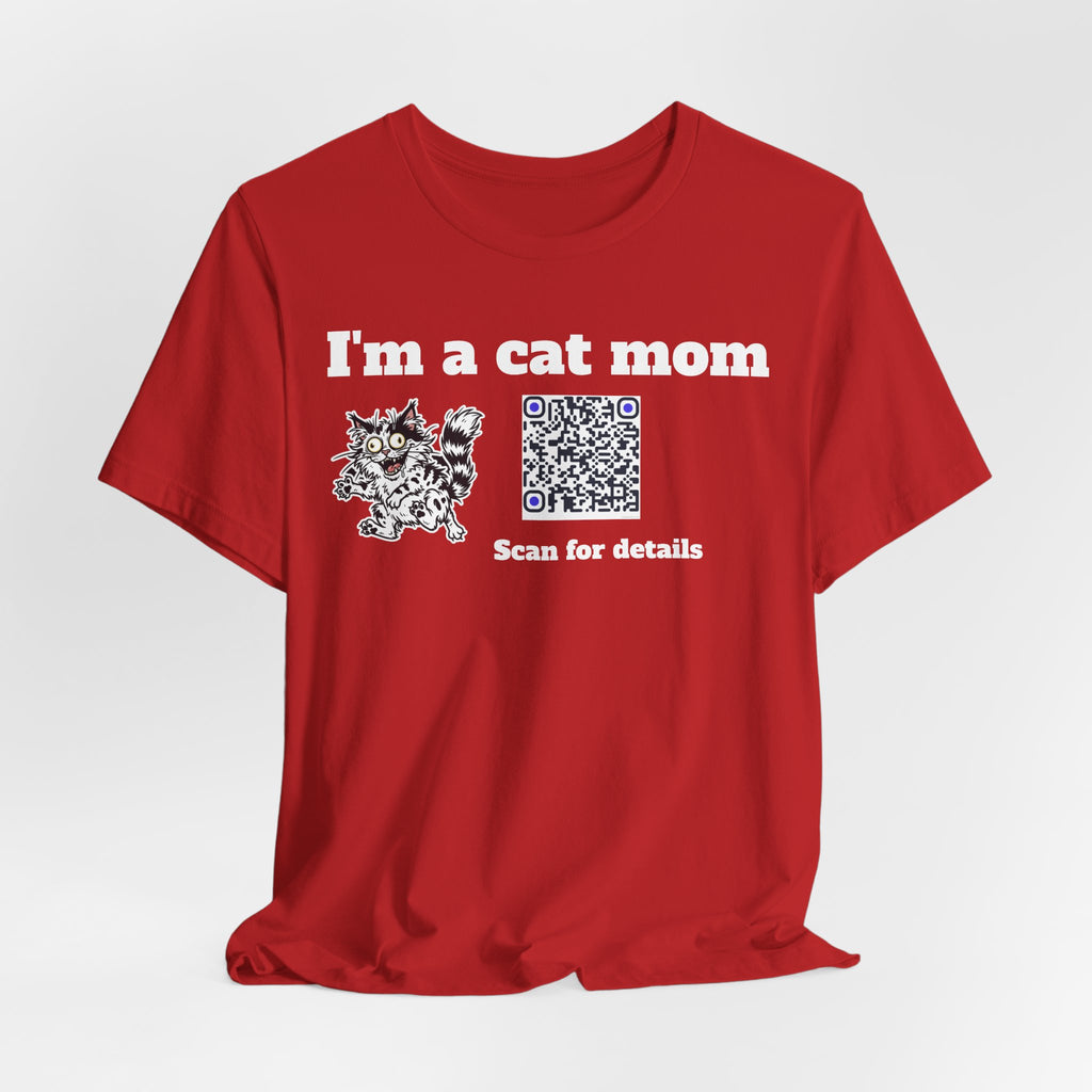 I'm a cat mom QR code shirt