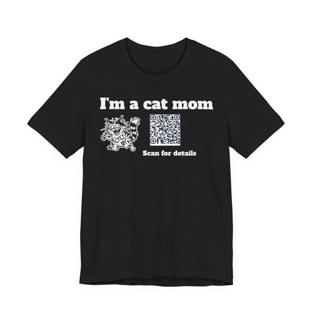 I'm a cat mom QR code shirt