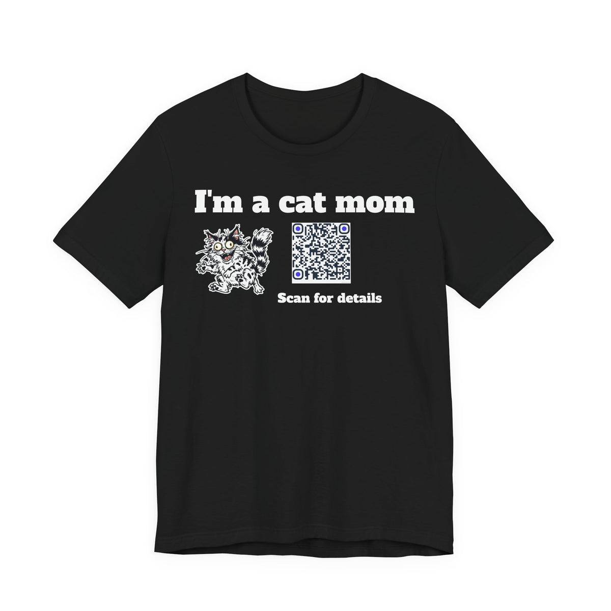 I'm a cat mom QR code shirt