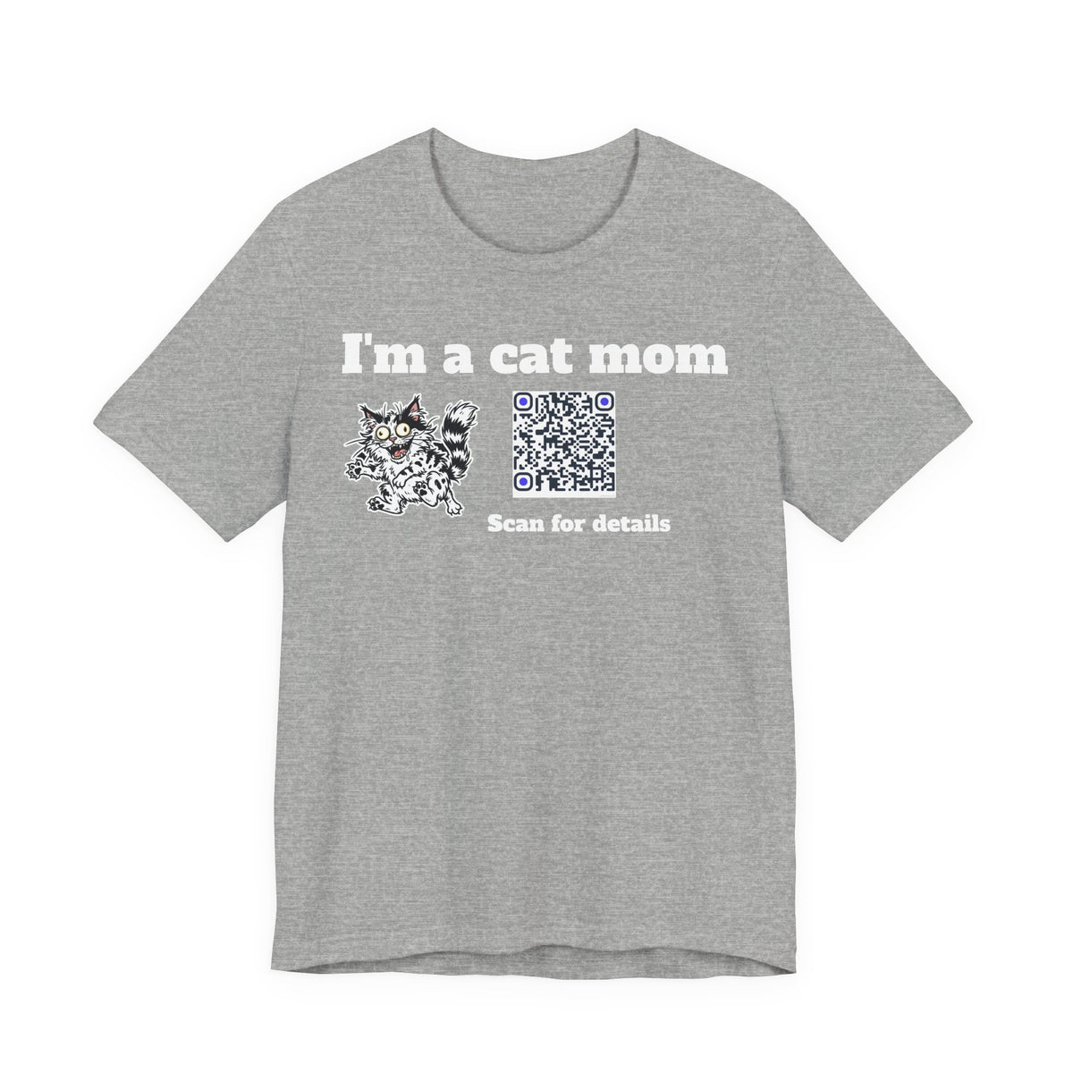 I'm a cat mom QR code shirt