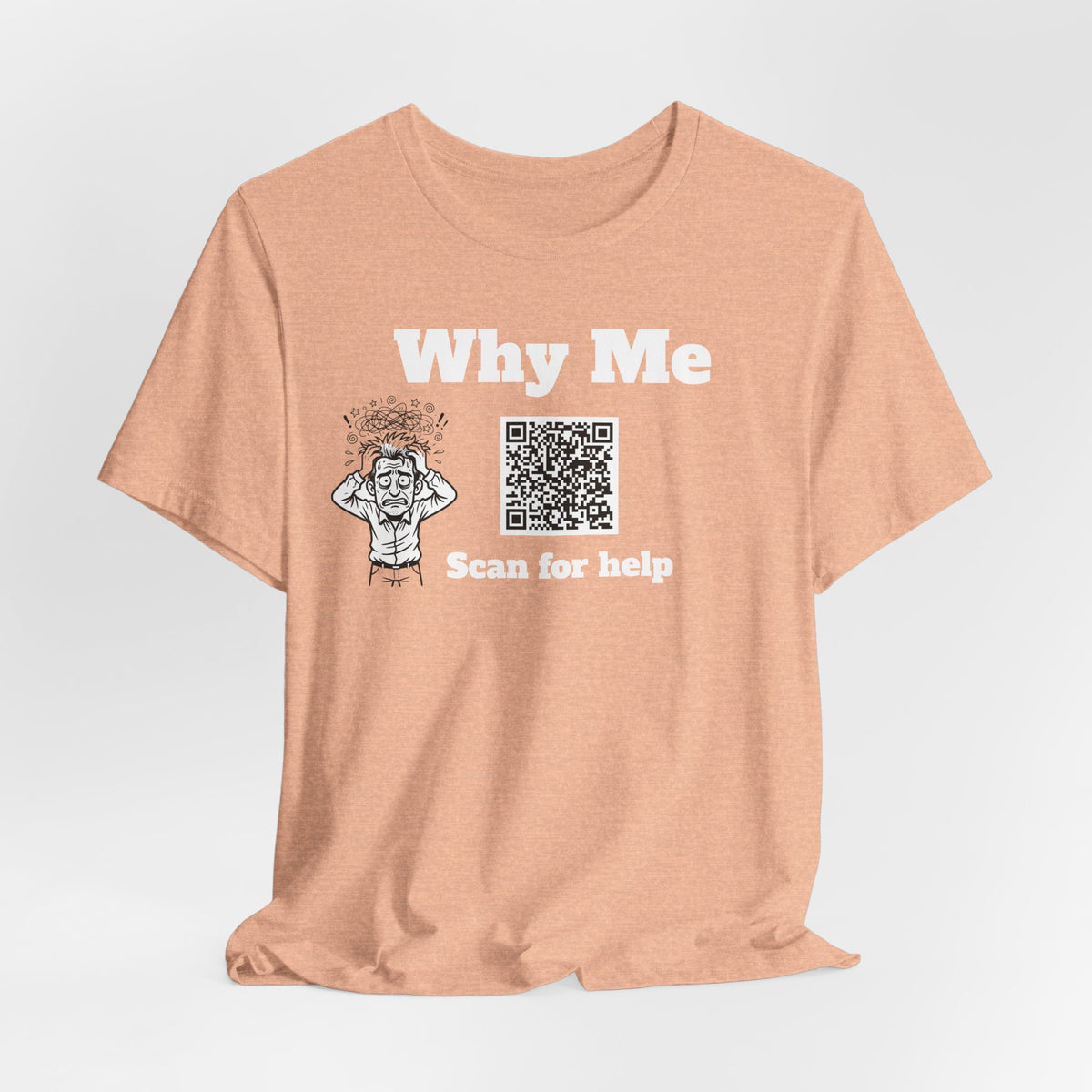 Why me QR code shirt