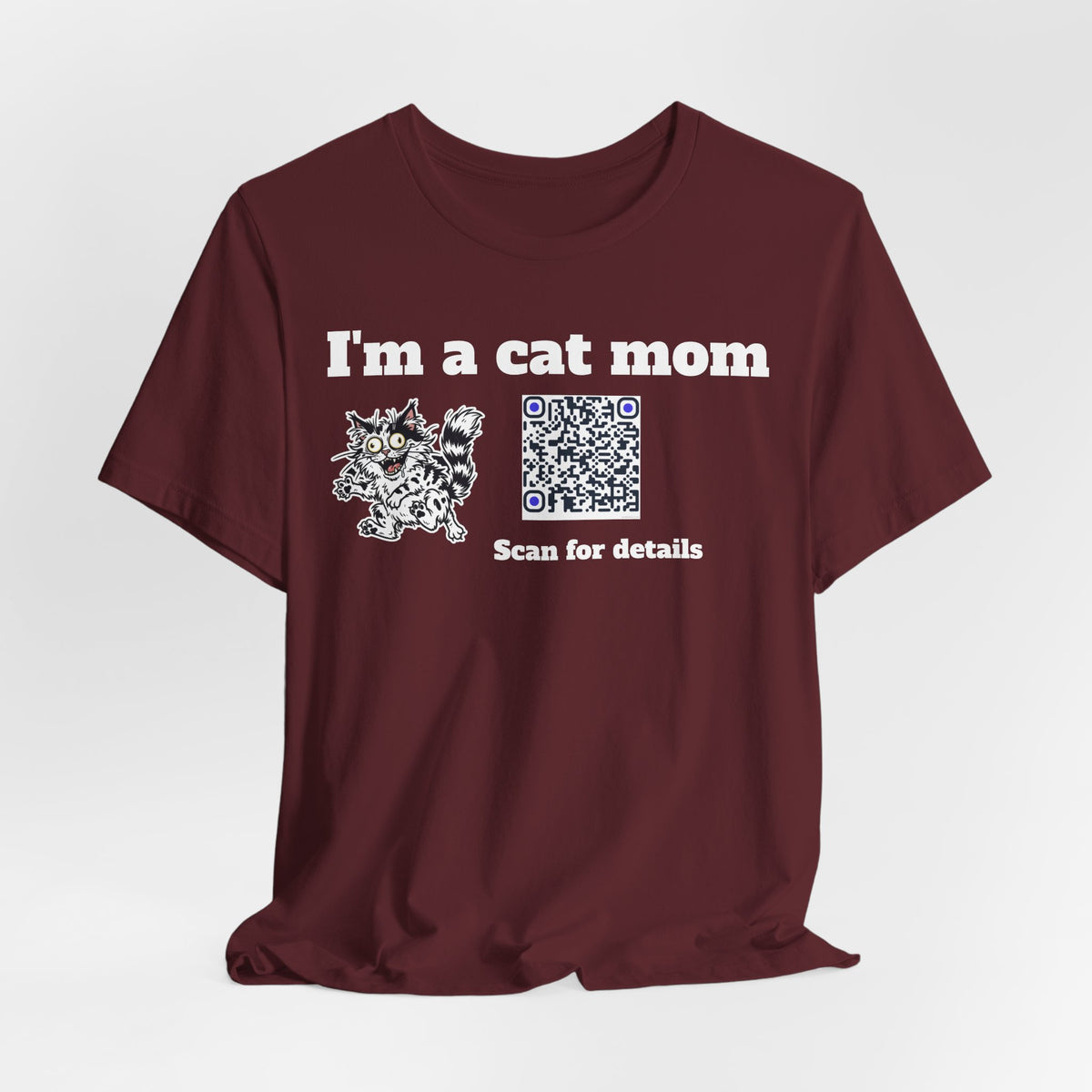I'm a cat mom QR code shirt