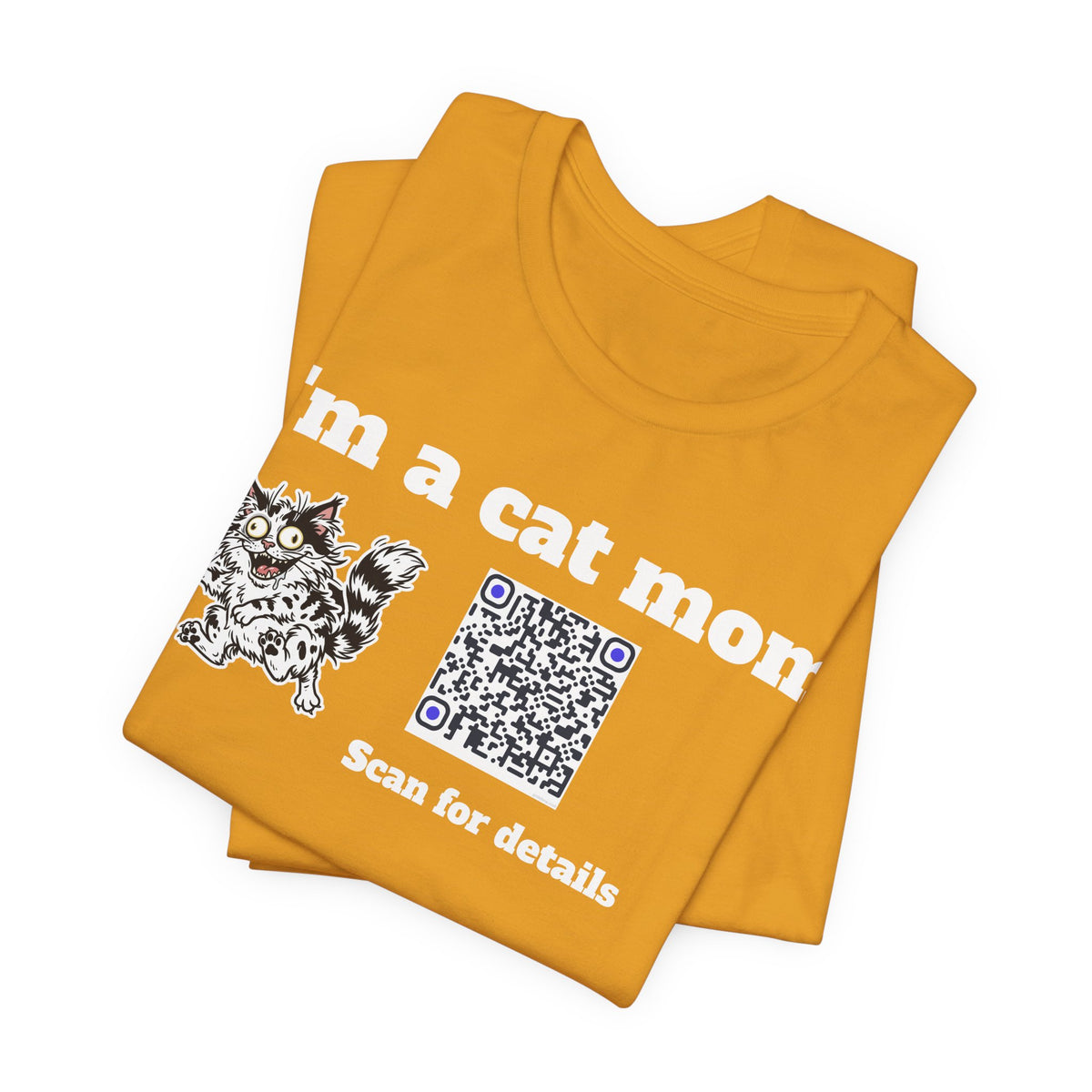 I'm a cat mom QR code shirt