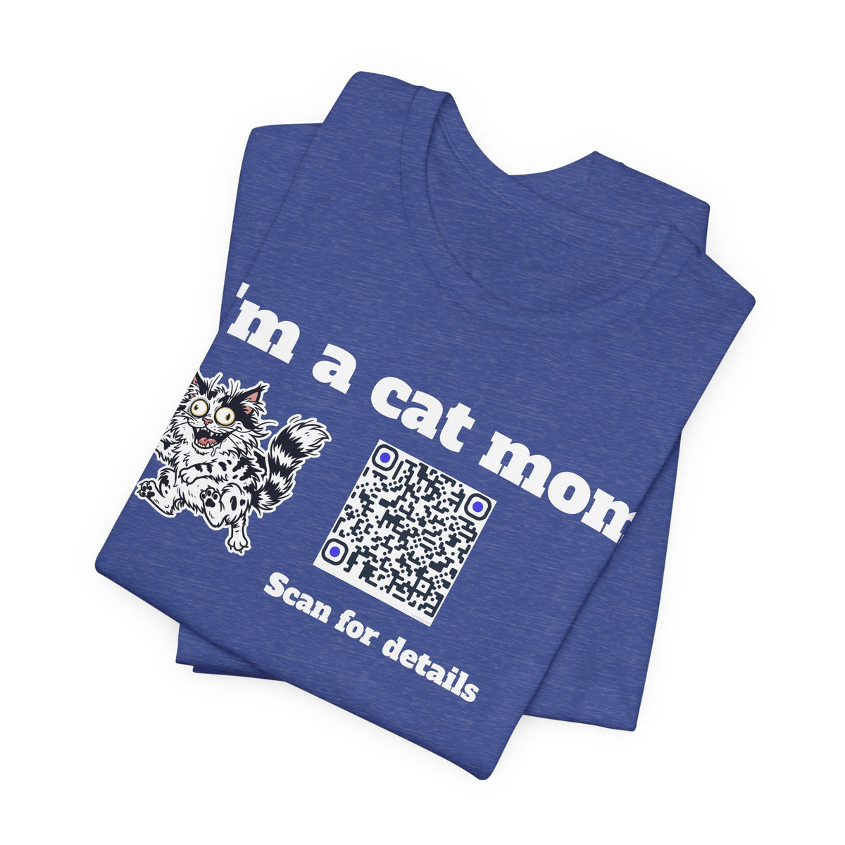 I'm a cat mom QR code shirt