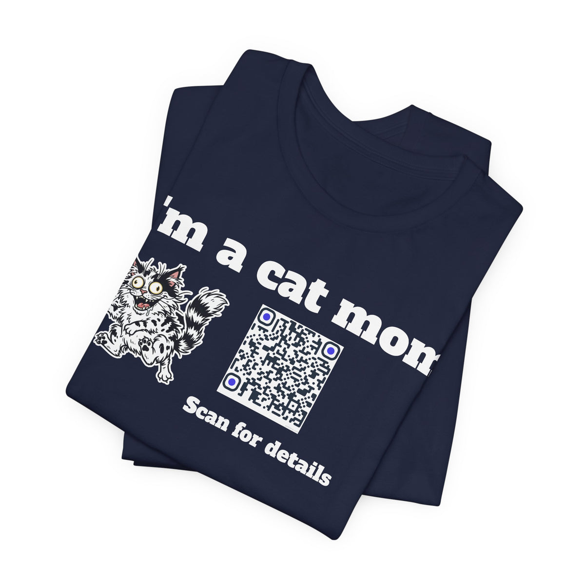 I'm a cat mom QR code shirt