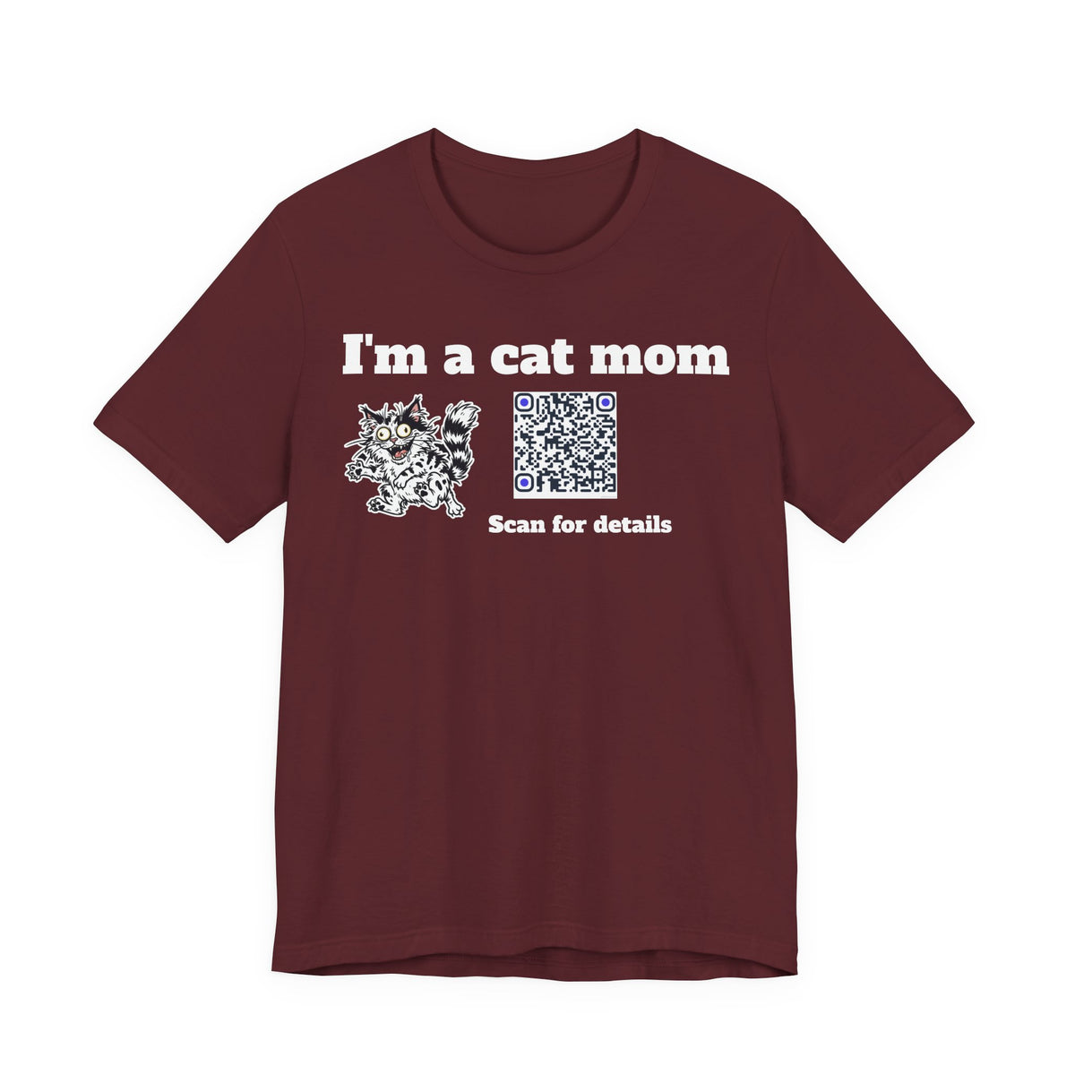 I'm a cat mom QR code shirt