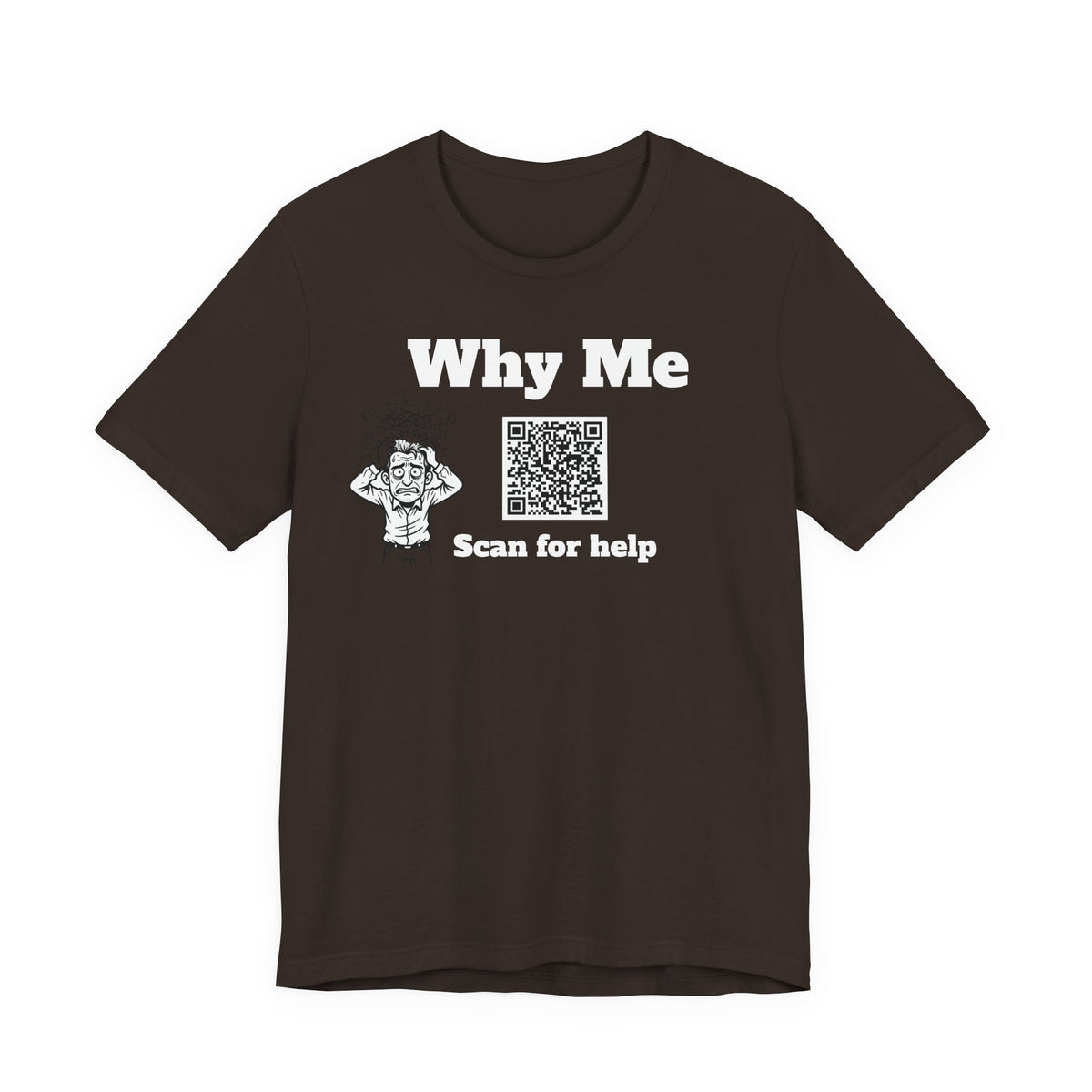 Why me QR code shirt