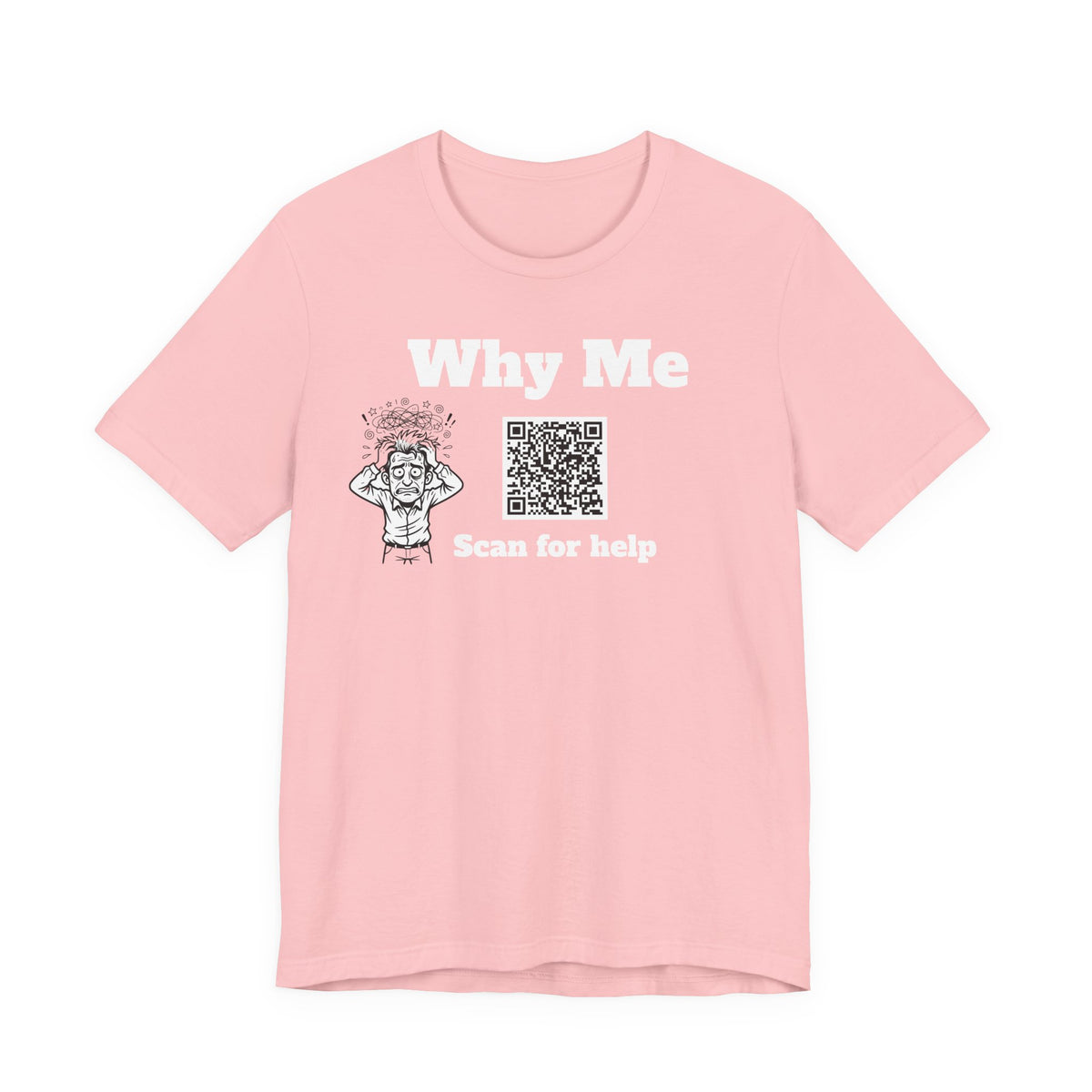 Why me QR code shirt