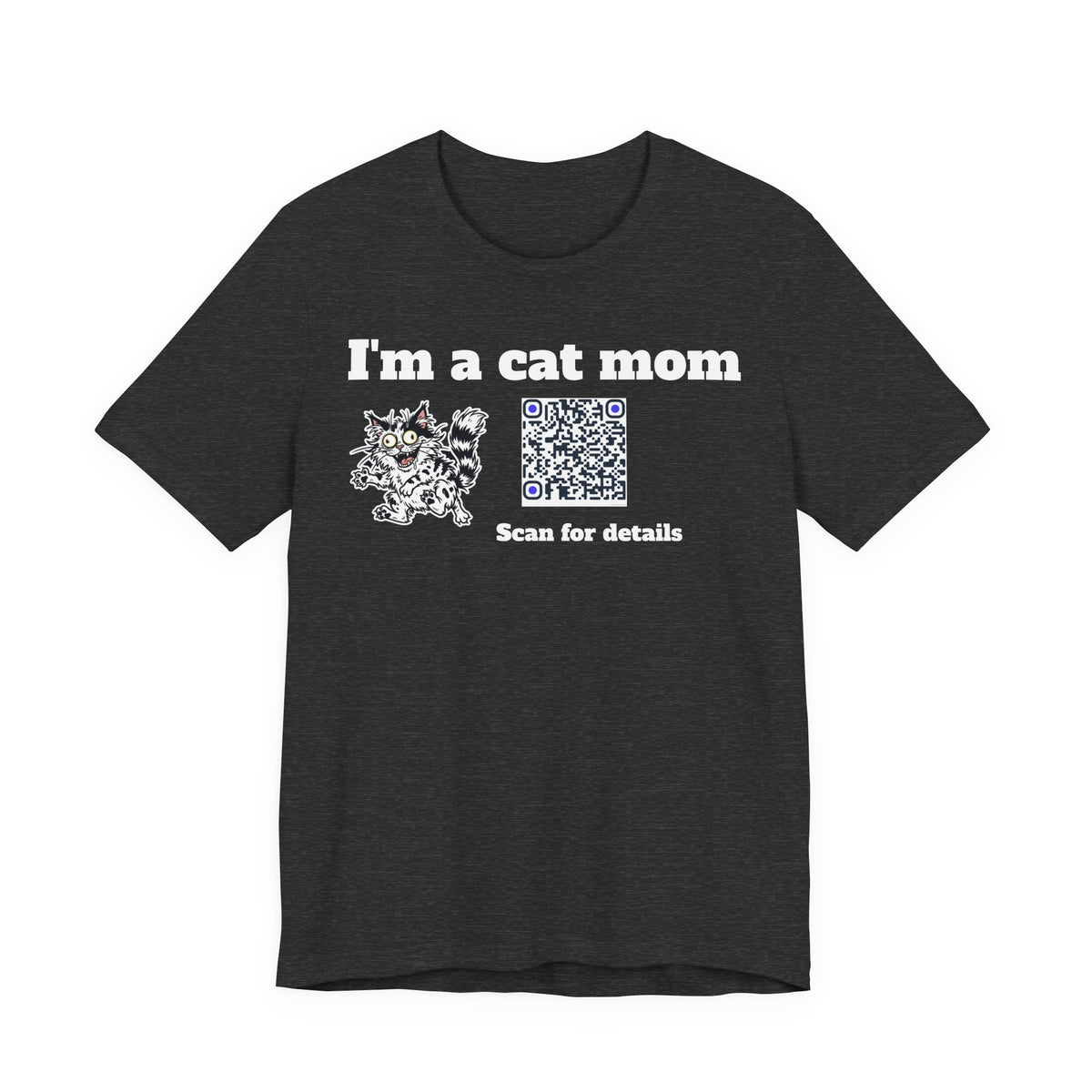 I'm a cat mom QR code shirt