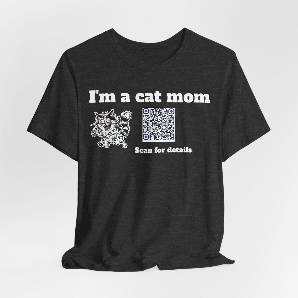 I'm a cat mom QR code shirt