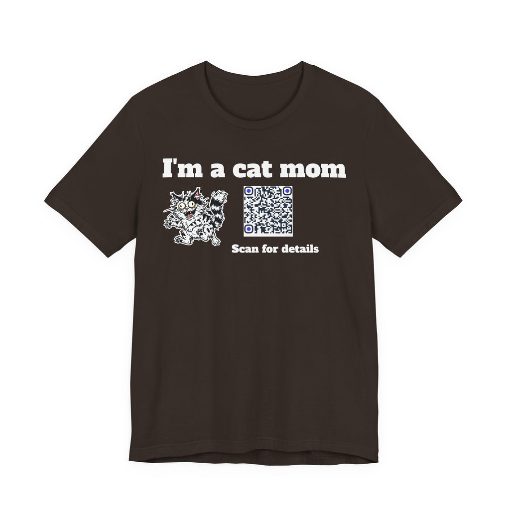 I'm a cat mom QR code shirt