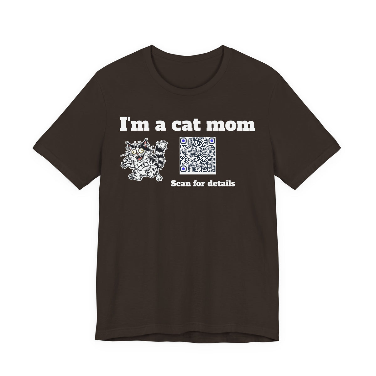 I'm a cat mom QR code shirt