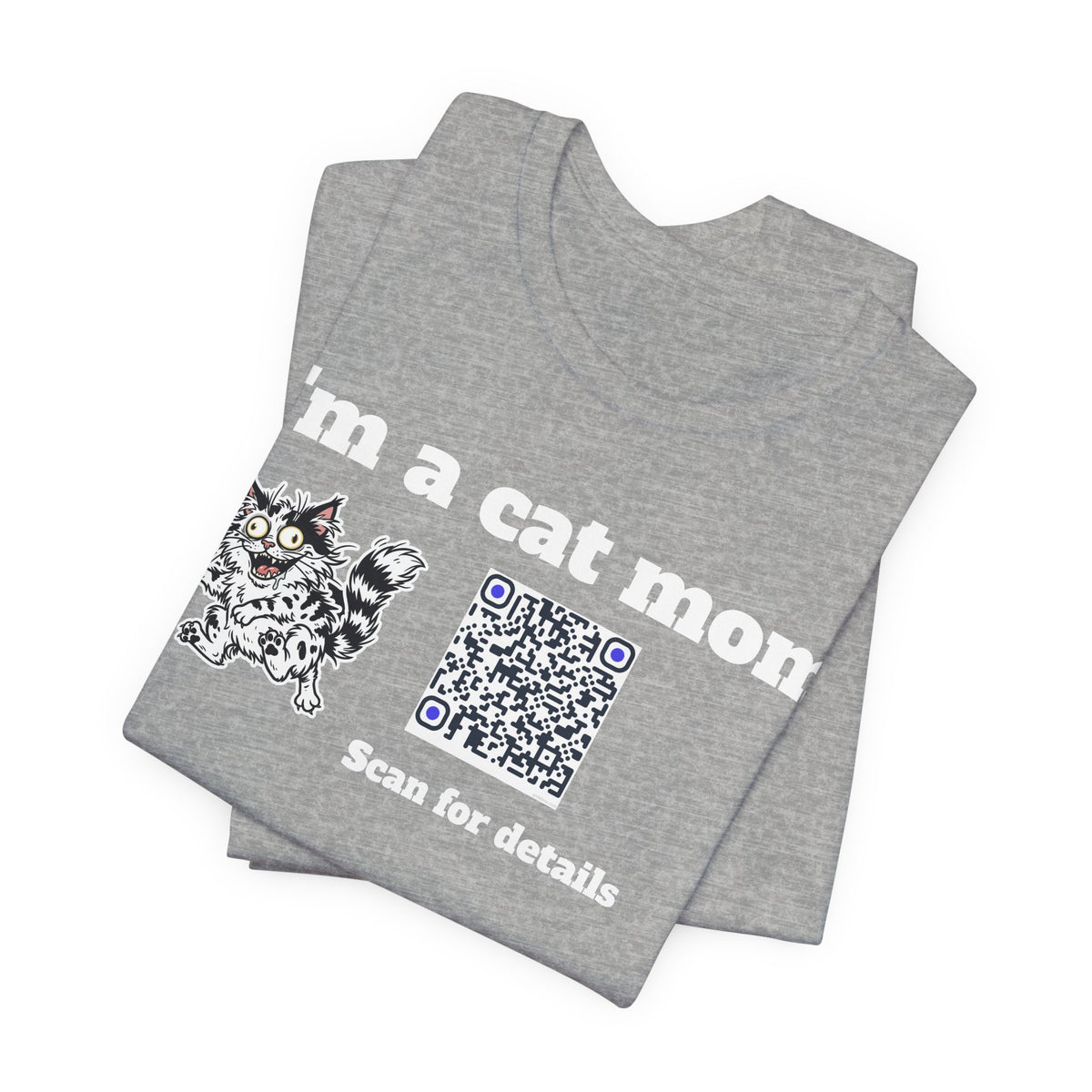 I'm a cat mom QR code shirt