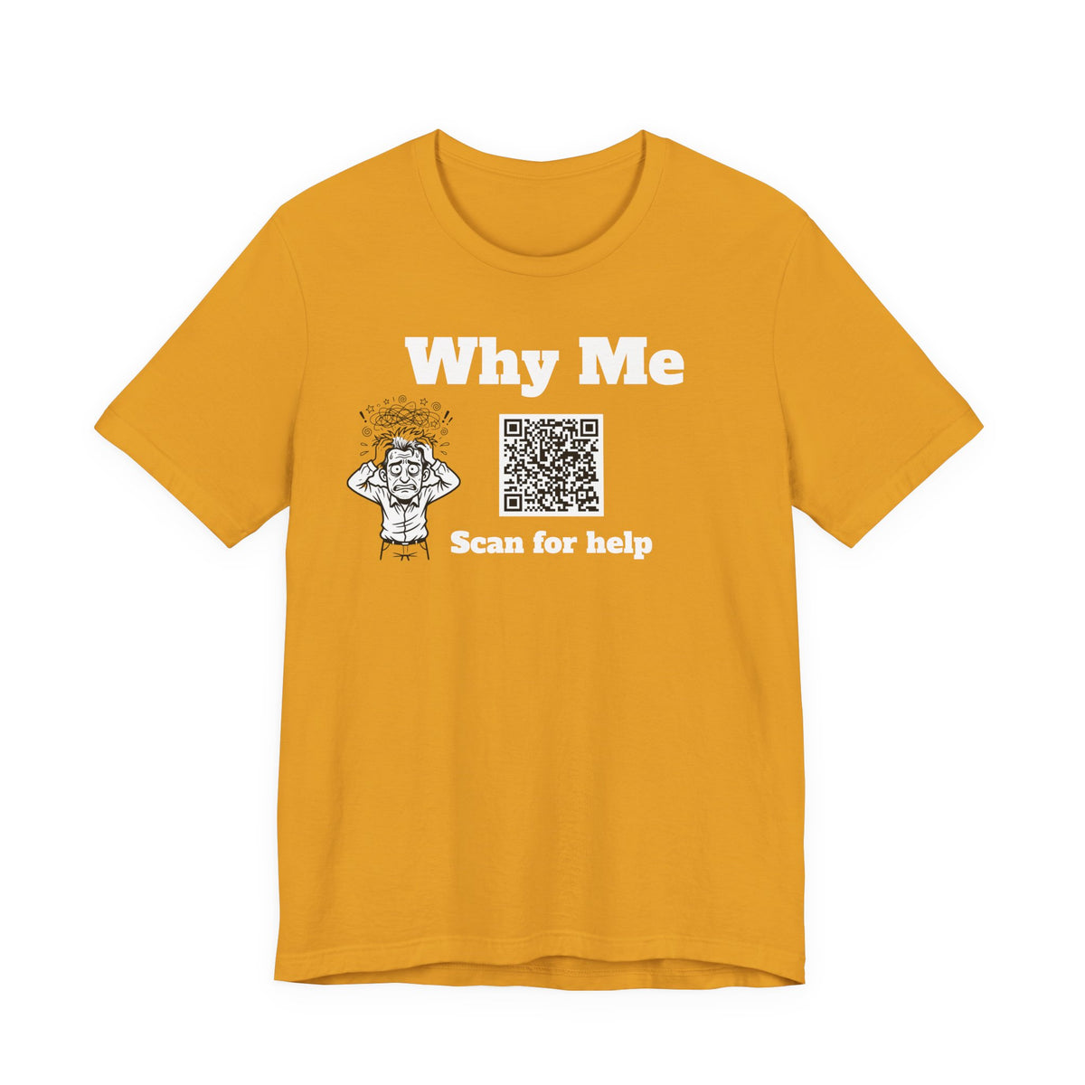 Why me QR code shirt