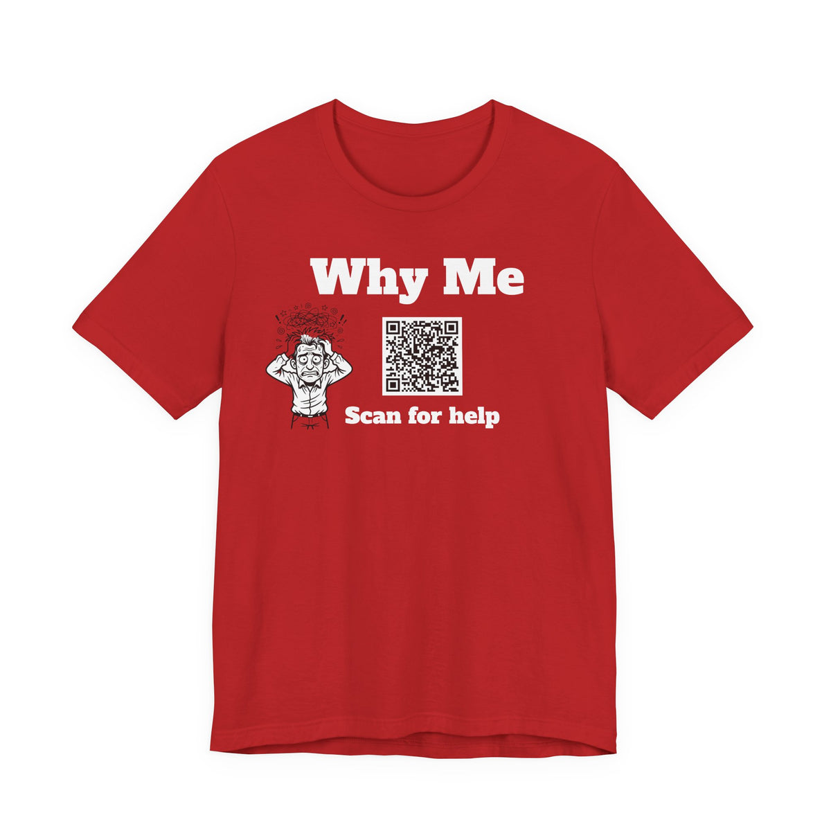 Why me QR code shirt