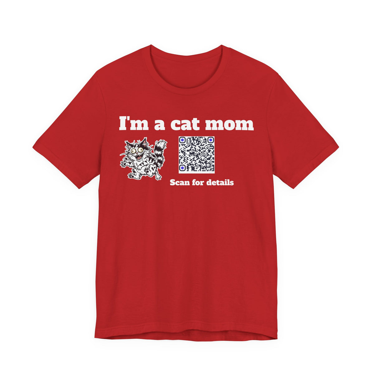 I'm a cat mom QR code shirt
