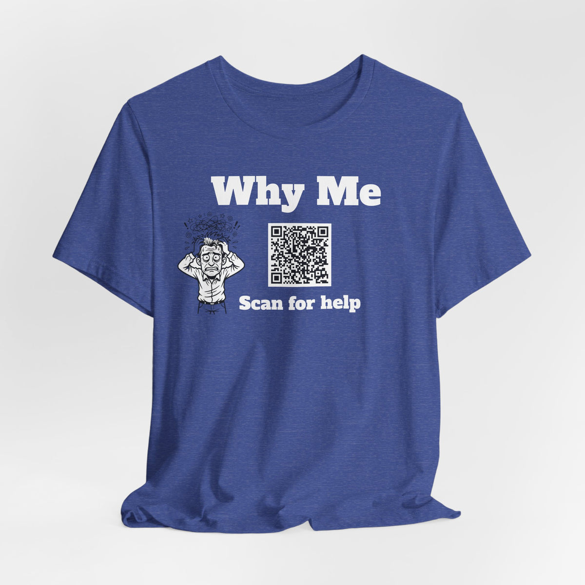 Why me QR code shirt