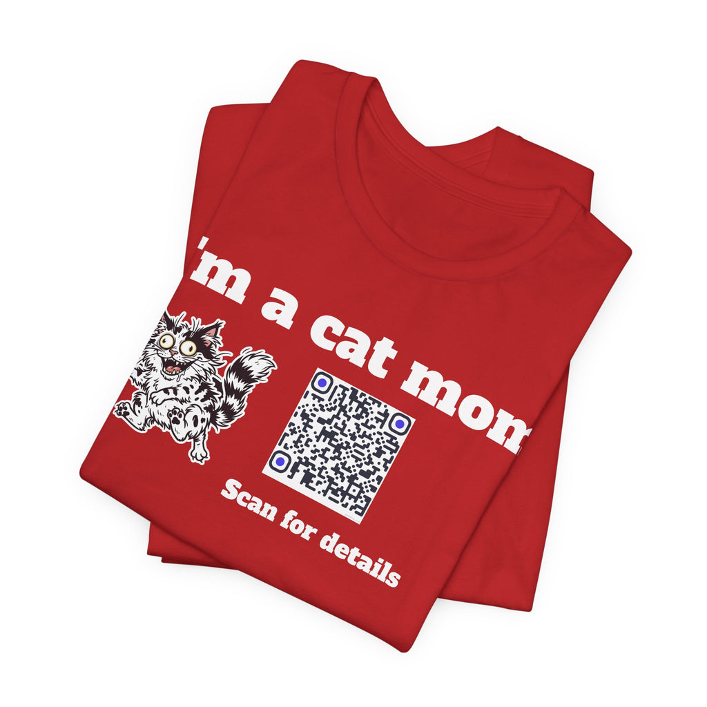 I'm a cat mom QR code shirt
