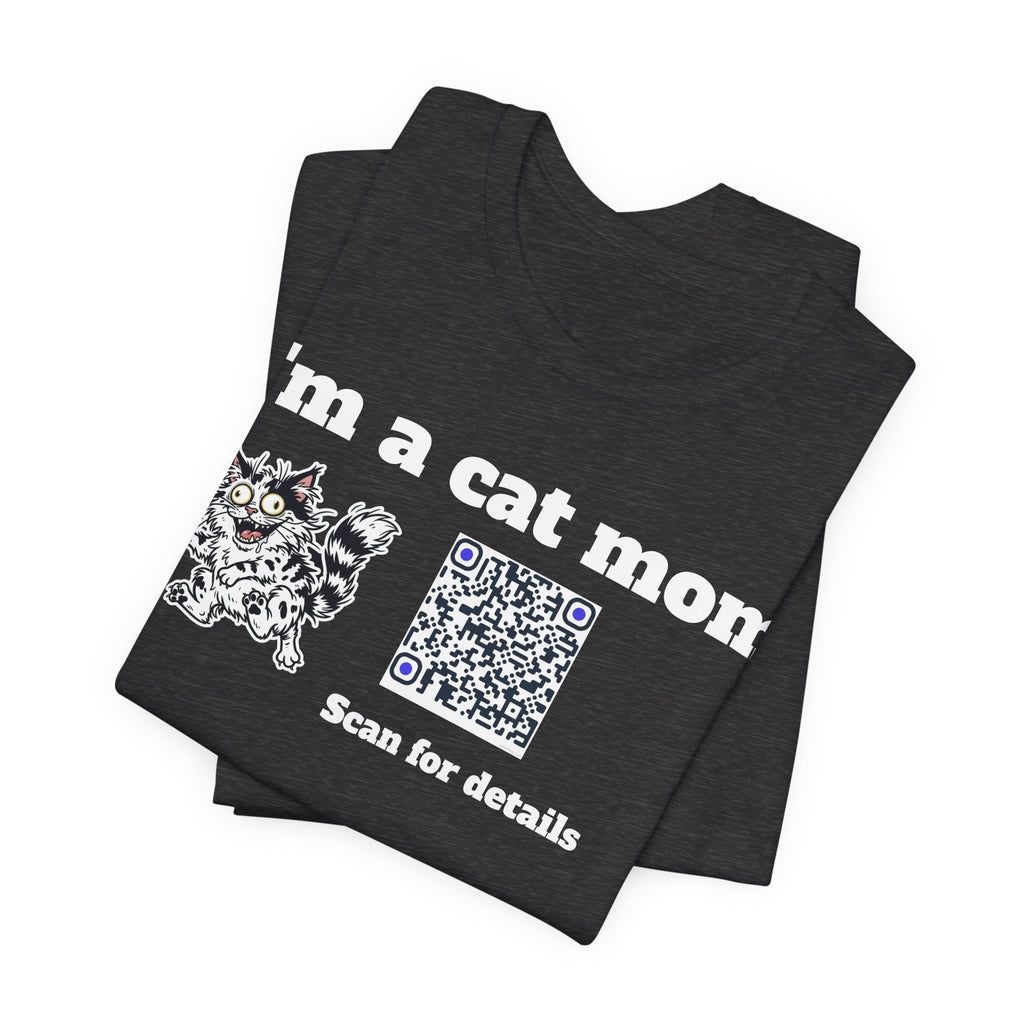 I'm a cat mom QR code shirt