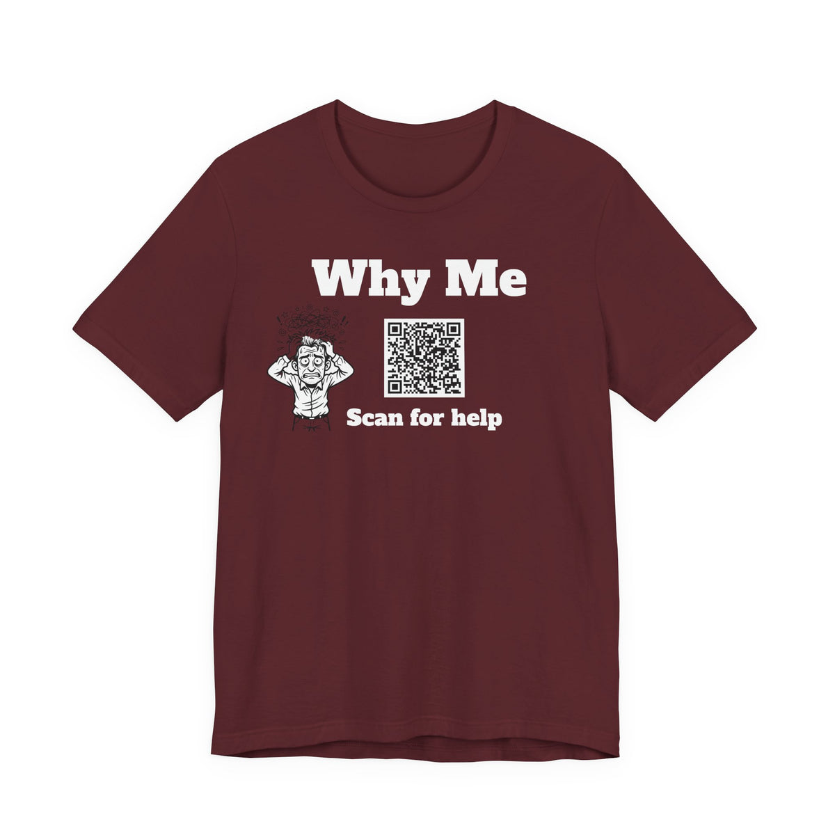 Why me QR code shirt