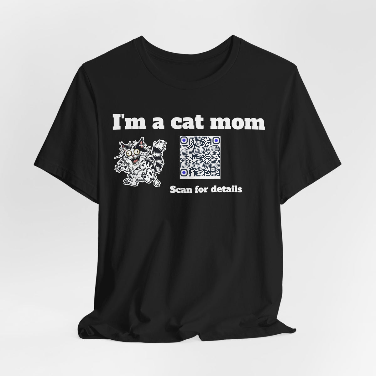 I'm a cat mom QR code shirt