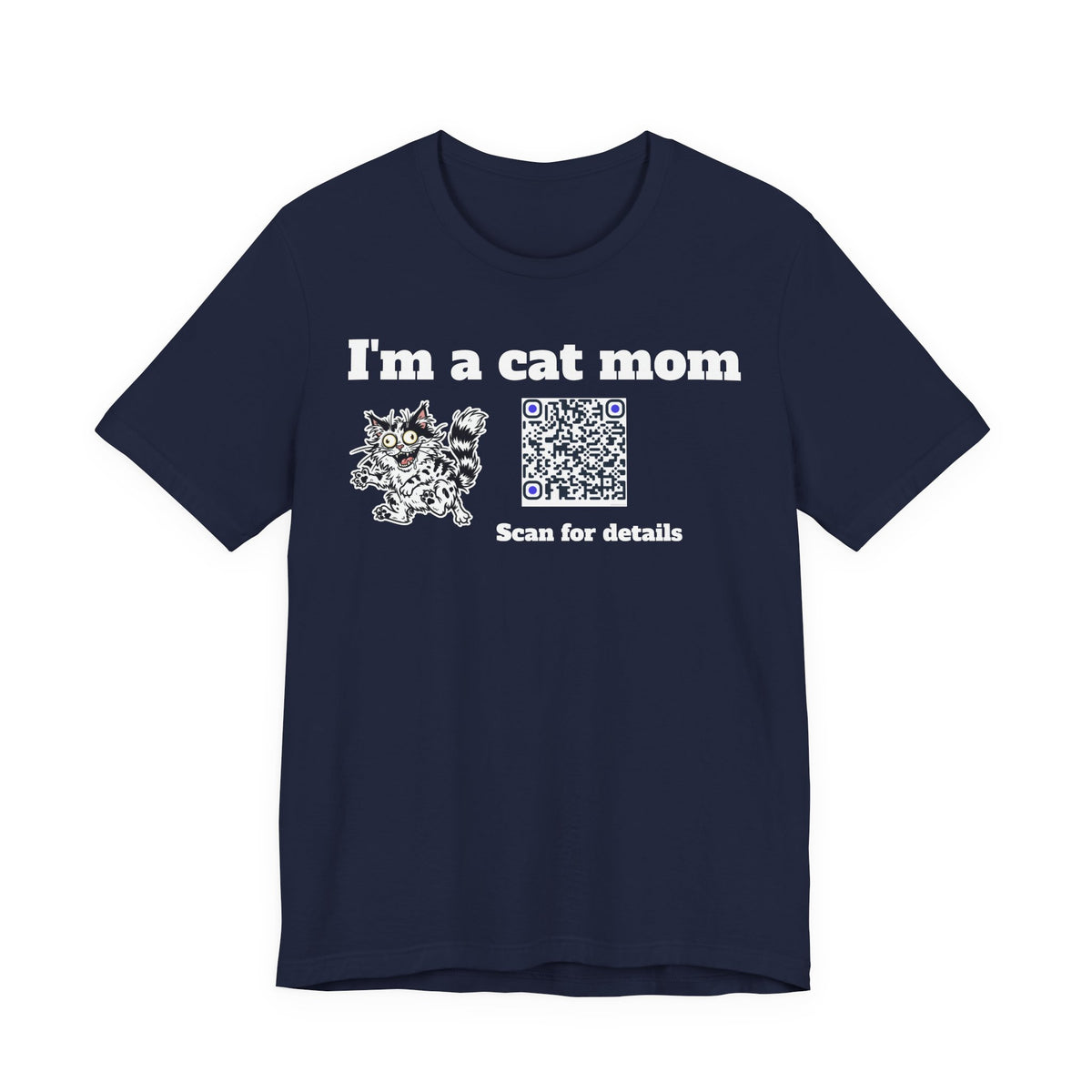 I'm a cat mom QR code shirt