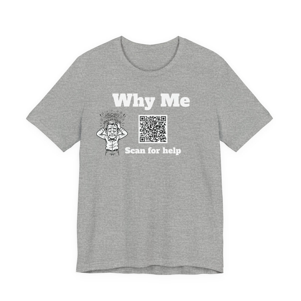 Why me QR code shirt