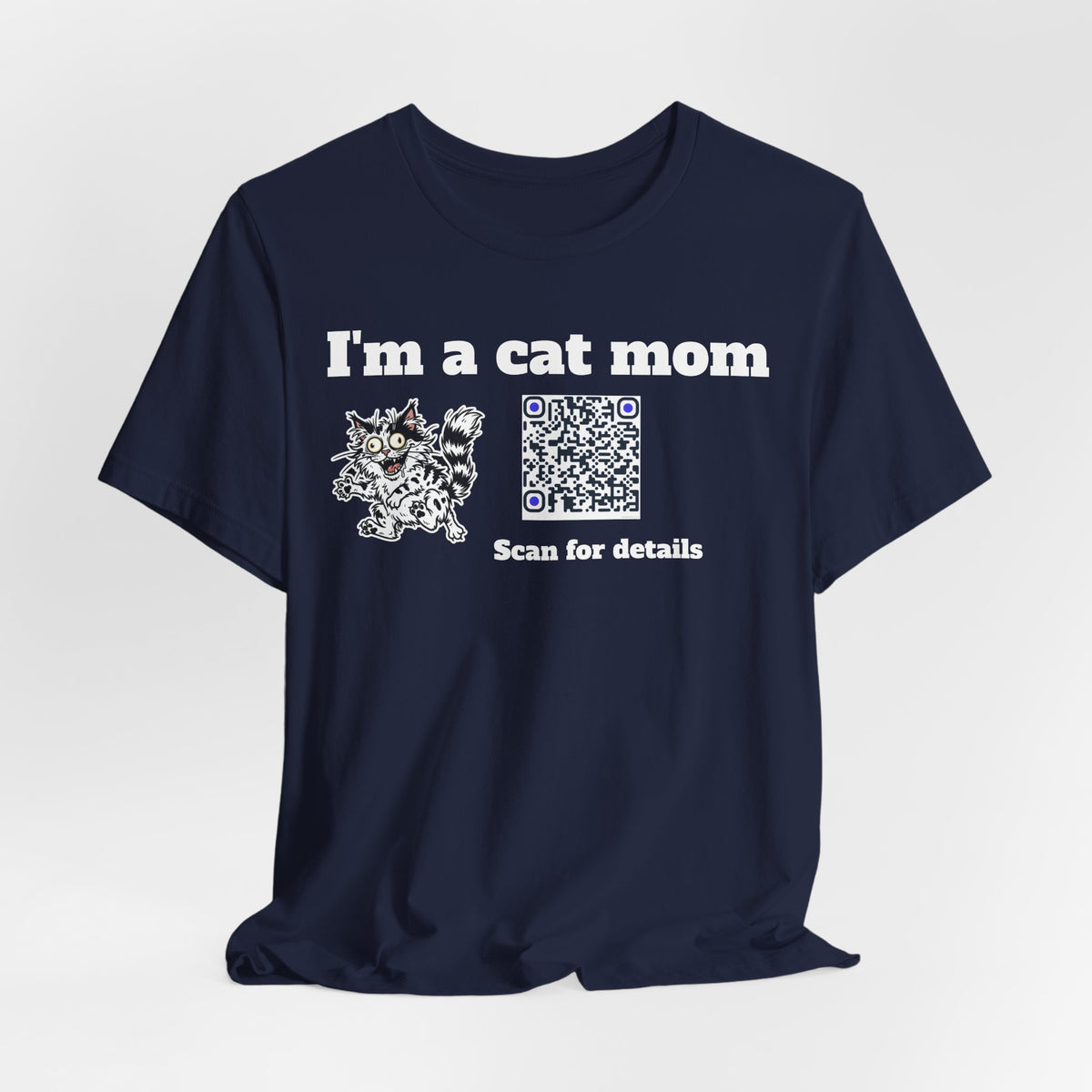I'm a cat mom QR code shirt
