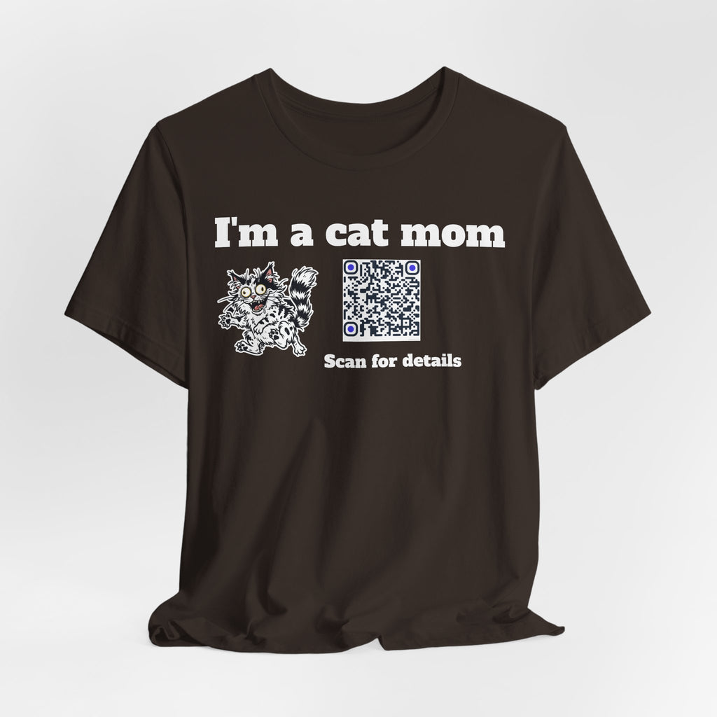 I'm a cat mom QR code shirt